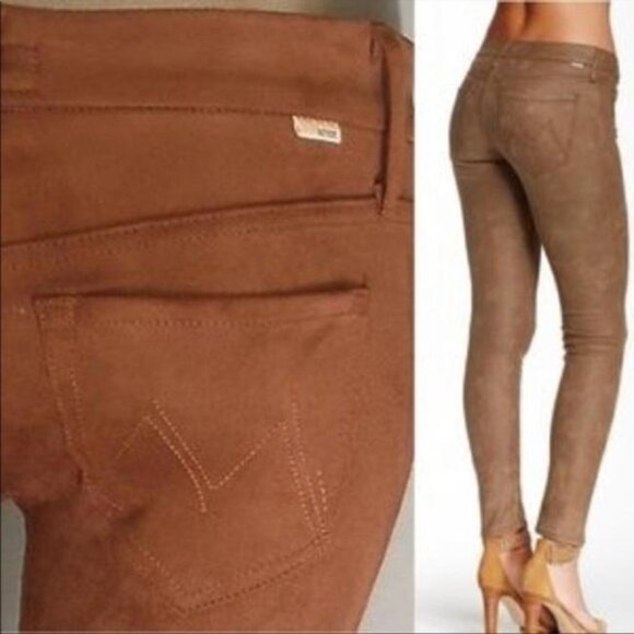 Mother The Looker Texas Rein Faux Suede Pants in Brown Size 27 - Picture 10 of 10